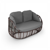 Диван Lotus 2ps Шоколад Металлик, RAL 8017, Jamaica grey