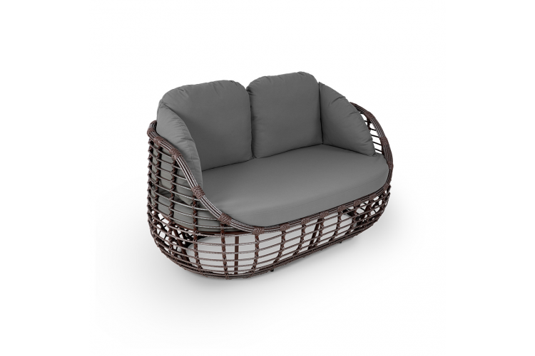 Диван Lotus 2ps Шоколад Металлик, RAL 8017, Jamaica grey