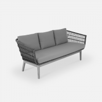 Диван Letto 3ps Лунный свет, RAL 7030 Jamaica silver, Ясень. Тик - 1/2