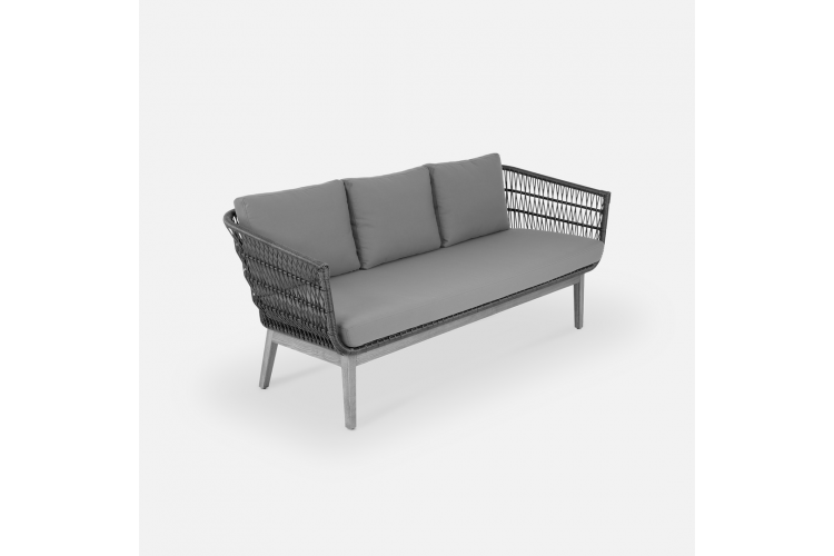 Диван Letto 3ps Лунный свет, RAL 7030 Jamaica silver, Ясень. Тик - 1/2