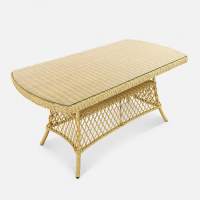 Стол Nova 1530х820 со скруглением СТ Искусственный ротанг RAL 1014