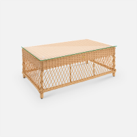 Стол Impero 1130х630 СТ журнальный Искусственный ротанг RAL 1014