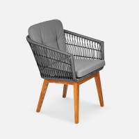 Стул Letto Искусственный ротанг Jamaica grey RAL 9005