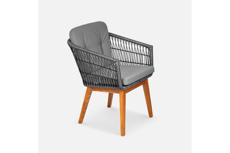 Стул Letto Искусственный ротанг Jamaica grey RAL 9005