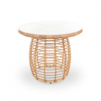 Стол Lotus D930 СТ обеденный Индийское дерево, RAL 1014, CT.Белый сатин