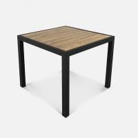 Стол Quadro 990х990 wood Алюминий RAL 9005