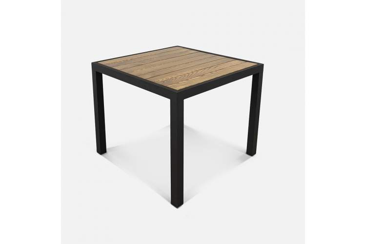 Стол Quadro 990х990 wood Алюминий  RAL 9005