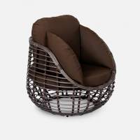 Кресло Lotus Искусственный ротанг Jamaica brown RAL 8017