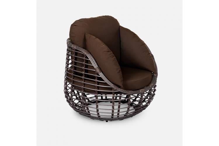 Кресло Lotus Искусственный ротанг Jamaica brown RAL 8017