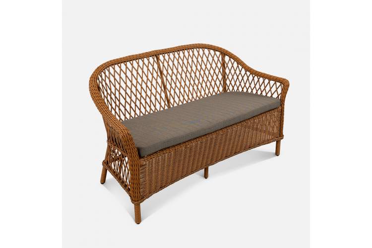 Диван Nova 2ps Искусственный ротанг Mossle 295 RAL 8011