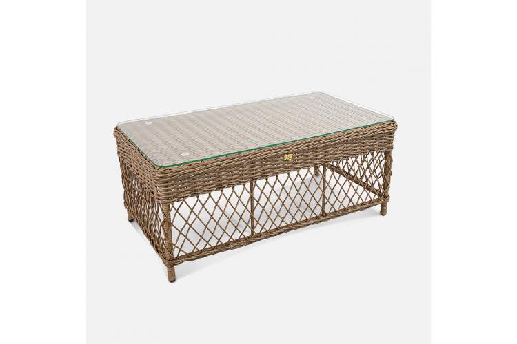 Стол Impero 1130х630 СТ журнальный Искусственный ротанг  RAL 8011