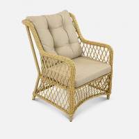 Кресло Titulo Искусственный ротанг SUN membrane сappucino RAL 1014