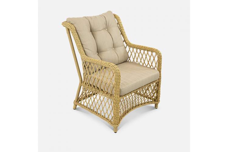 Кресло Titulo Искусственный ротанг SUN membrane сappucino RAL 1014