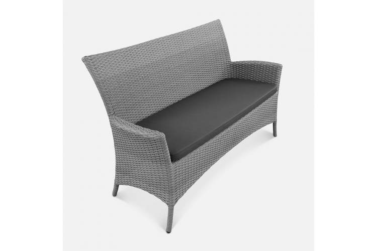 Диван Kipr 2ps Лунный свет, RAL 7030, Oxford 600D PU dark grey