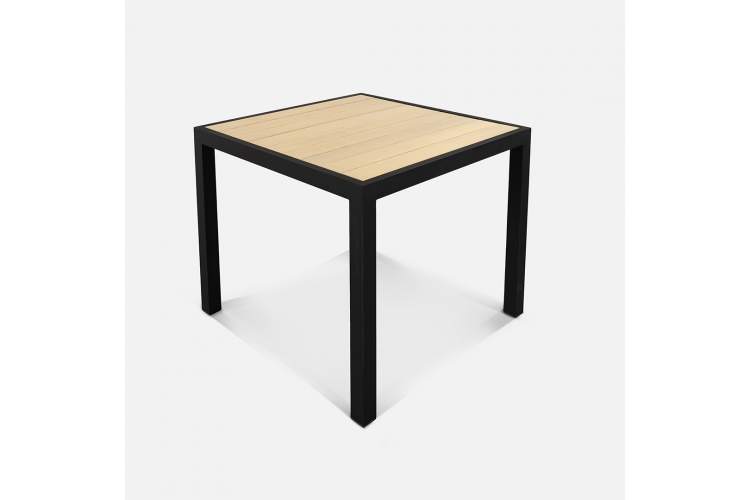 Стол Quadro 990х990 wood Алюминий  RAL 9005