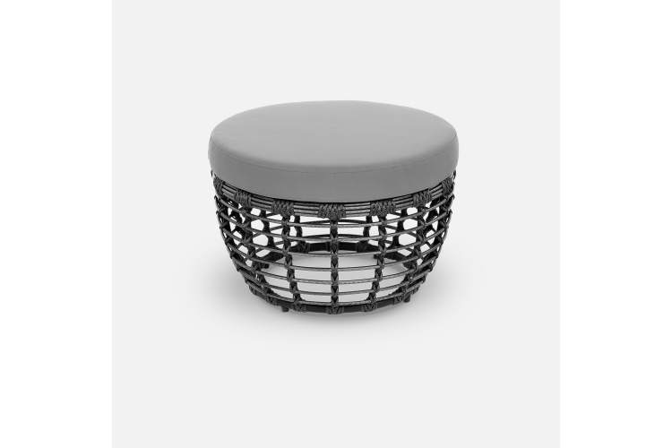 Пуф Lotus Искусственный ротанг Jamaica Cappucino RAL 8023