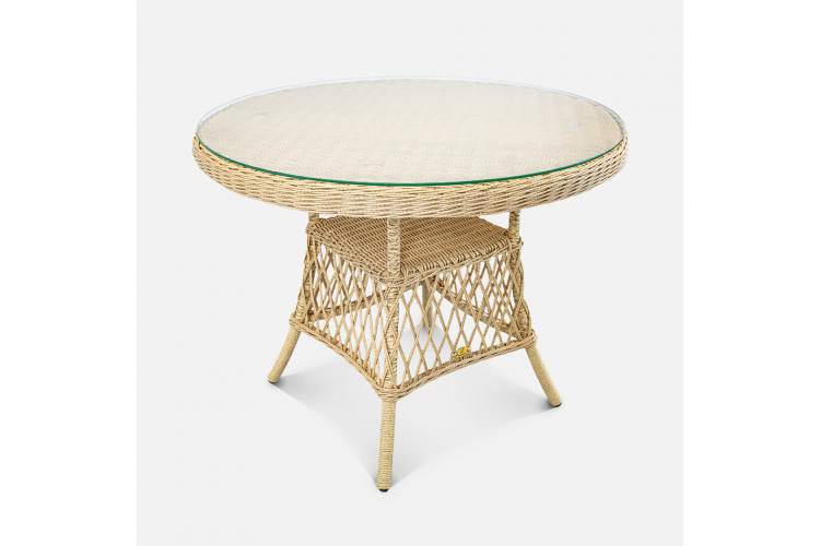 Стол Nova D980 СТ Искусственный ротанг  RAL 1014