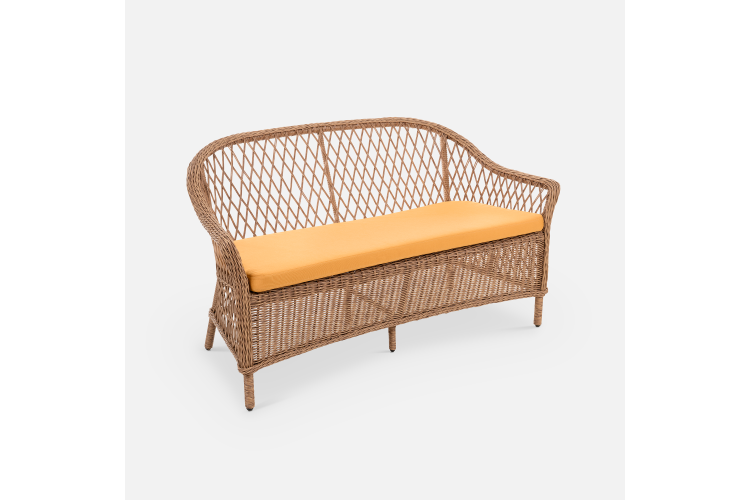 Диван Nova 2ps Искусственный ротанг  RAL 8011