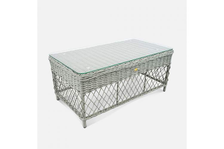 Стол Impero 1130х630 СТ журнальный Искусственный ротанг  RAL 9007