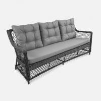 Диван Impero 3ps Чёрный металлик, RAL 9005, Mossle 994