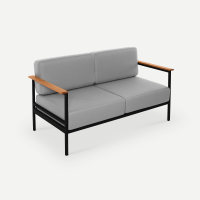 Диван Ratio wood 2ps Алюминий Zimmy 993 RAL 9005