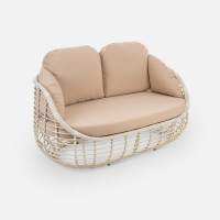 Диван Lotus 2ps Искусственный ротанг Jamaica beige RAL 1013