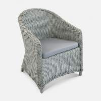 Кресло Primo Искусственный ротанг Calista 10 RAL 7030