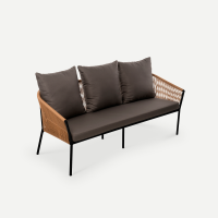 Диван Patio 3ps Искусственный ротанг Zimmy 296 RAL 9005