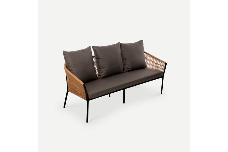 Диван Patio 3ps Искусственный ротанг Zimmy 296 RAL 9005