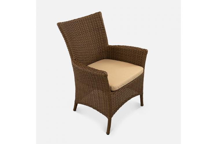 Кресло Kipr Искусственный ротанг Oxford 600D PU beige RAL 8017