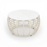 Стол Lotus D780 СТ кофейный Доминикана, RAL 1013, CT.Белый сатин