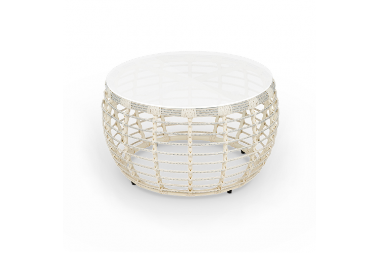 Стол Lotus D780 СТ кофейный Доминикана, RAL 1013, CT.Белый сатин