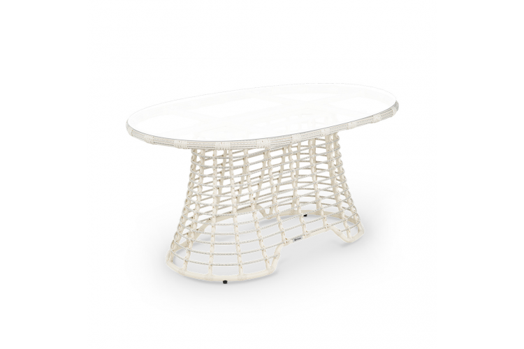 Стол Lotus 1520х930 СТ обеденный Доминикана, RAL 1013, CT.Белый сатин