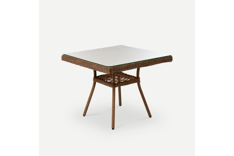 Стол Impero 950х950 СТ Искусственный ротанг  RAL 8011