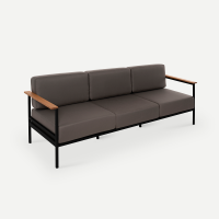 Диван Ratio wood 3ps Алюминий Zimmy 296 RAL 9005