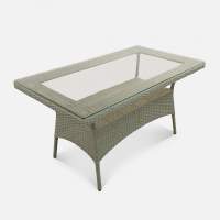 Стол Kipr 1400х820 СТ Искусственный ротанг RAL 7030