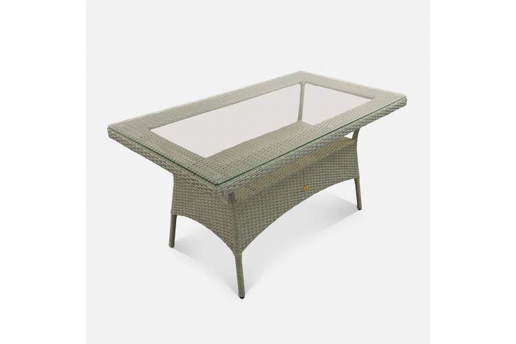 Стол Kipr 1400х820 СТ Искусственный ротанг  RAL 7030