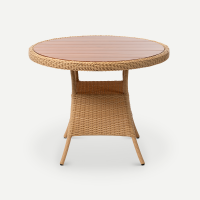 Стол Kipr D970 wood Искусственный ротанг RAL 1014