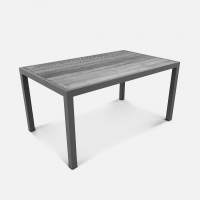 Стол Quadro 1650х990 wood RAL 9005, Ясень.Светло-серый