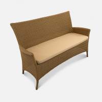 Диван Kipr 2ps Искусственный ротанг Oxford 600D PU beige Американский орех RAL 8011