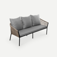 Диван Patio 3ps Искусственный ротанг Zimmy 993 RAL 9005