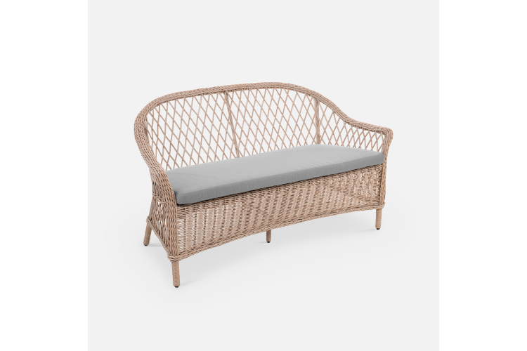 Диван Nova 2ps Искусственный ротанг Mossle 990 RAL 1019