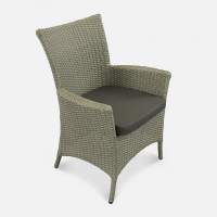 Кресло Kipr Искусственный ротанг Oxford 600D PU dark grey RAL 7030