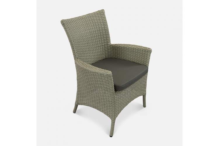 Кресло Kipr Искусственный ротанг Oxford 600D PU dark grey RAL 7030