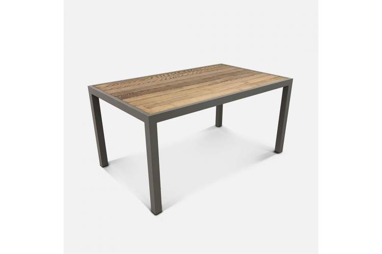 Стол Quadro 1650х990 wood RAL 9007, Ясень.Дуб мореный