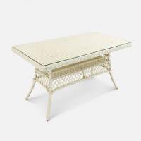 Стол Titulo 1430х830 СТ Искусственный ротанг RAL 1013