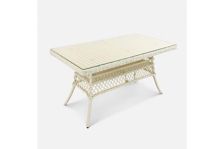 Стол Titulo 1430х830 СТ Искусственный ротанг  RAL 1013