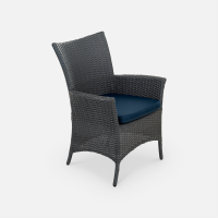Кресло Kipr Искусственный ротанг Oxford 600D PU navy RAL 7030