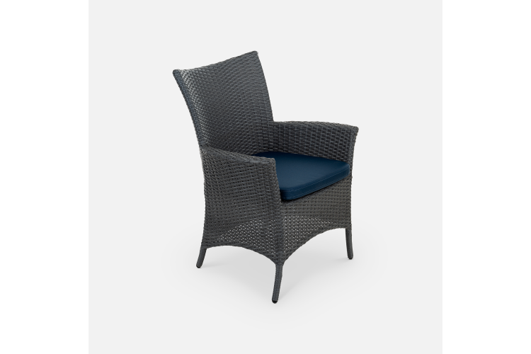 Кресло Kipr Искусственный ротанг Oxford 600D PU navy RAL 7030