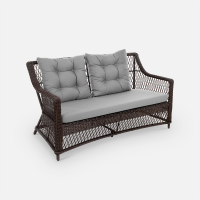 Диван Grand Impero 2ps Искусственный ротанг Mossle 990 Шоколад Металлик RAL 8017